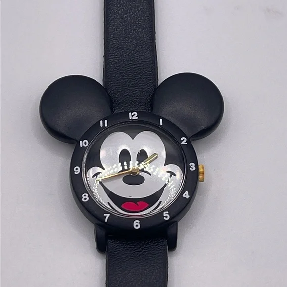 Vintage Black Mickey Mouse Watch - Picture 3 of 5